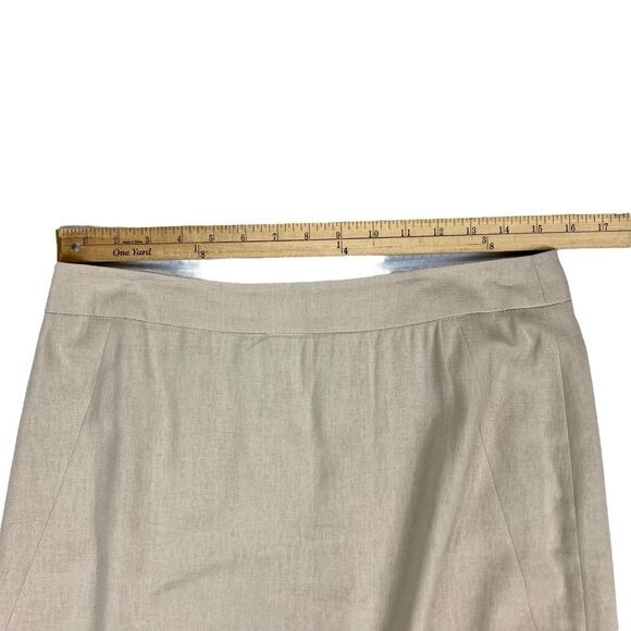 Chadwicks Of Boston Linen Pencil Skirt Women Sz 8 Beige Summer Breathable Career - Picture 9 of 14